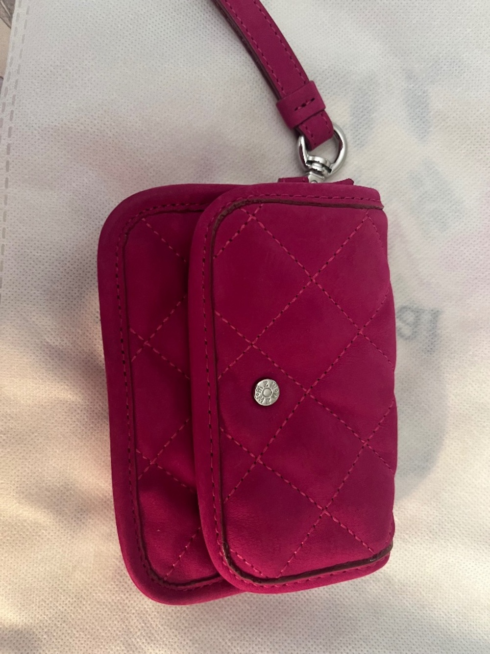 MZ Wallace wristlet wallet raspeberry nubuck